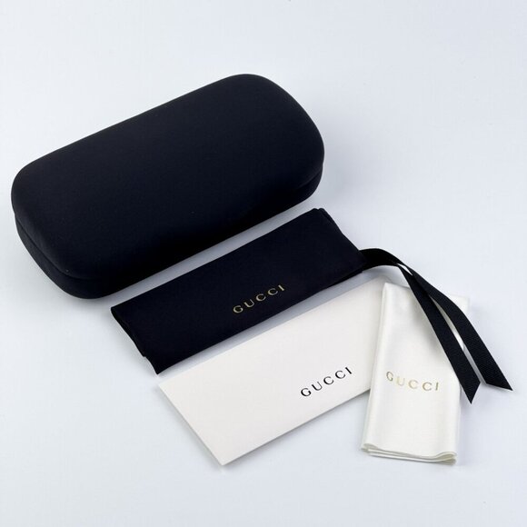 Gucci GG1627S 002 BRAND NEW Sunglasses Black Havana Grey Oval Unisex - Picture 9 of 9